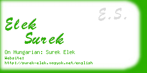elek surek business card
